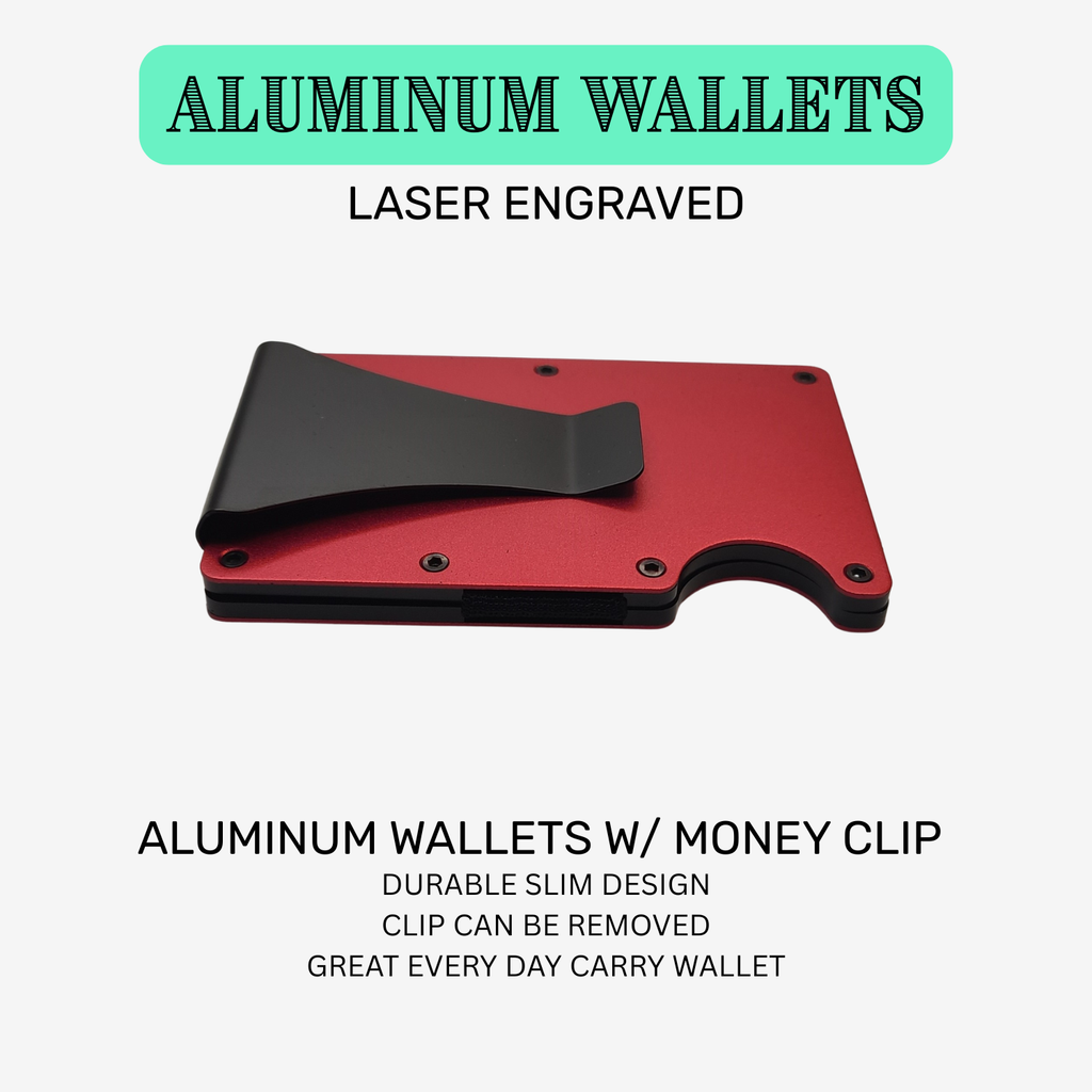 Aluminum Wallets - Laser Engraved