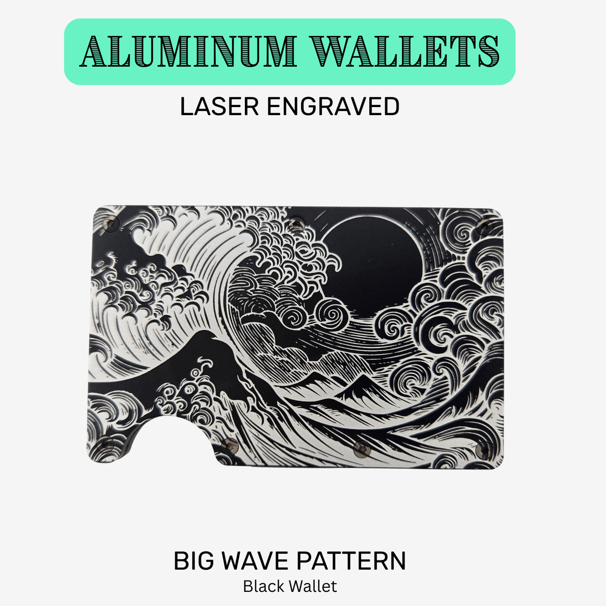 Aluminum Wallets - Laser Engraved