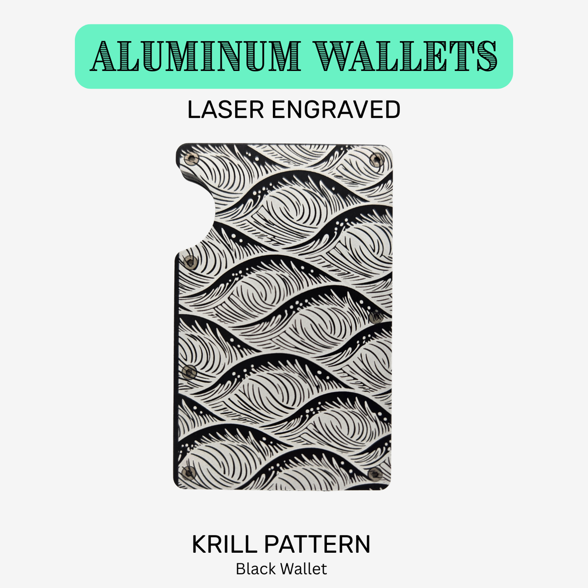 Aluminum Wallets - Laser Engraved