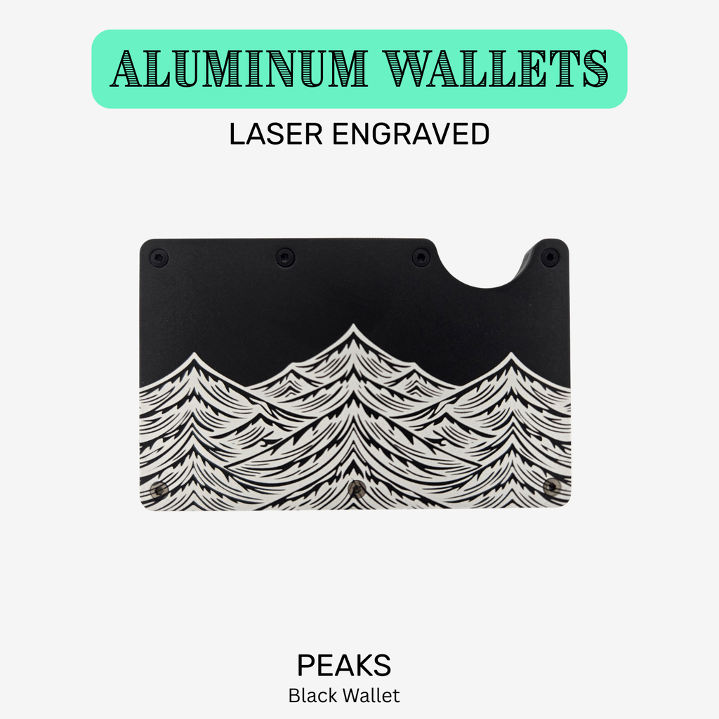 Aluminum Wallets - Laser Engraved