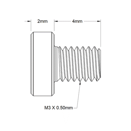 Slider Screws (4 pack) M3 x 4mm
