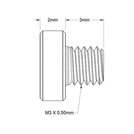 Slider Screws (4-pack) M3 x 3mm